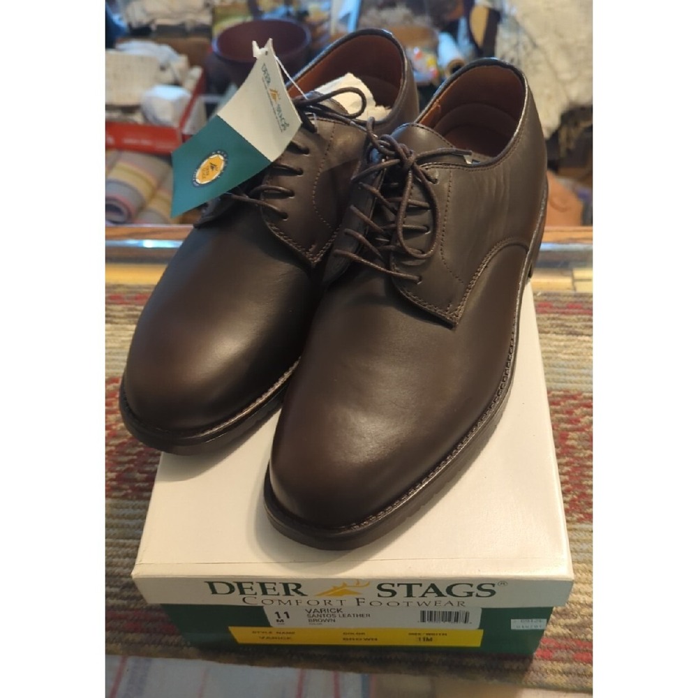 New Deer‎ Stags Men Shoes Sz 11M Oxford Casual Dress Brown Leather